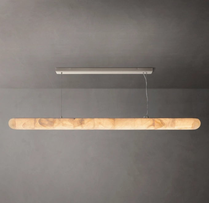 Rivage Lisse Calcite Linear LED Chandelier 80"