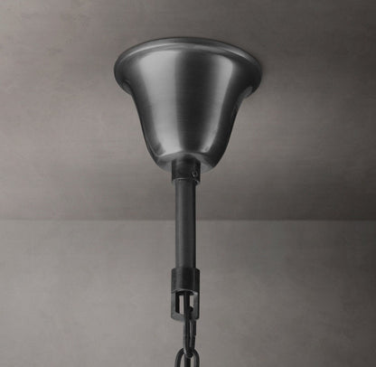 1920s Odeon Crystal Round Chandelier 32"