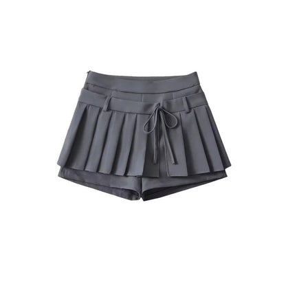 Bellamy Bow Skort-Heather Grey