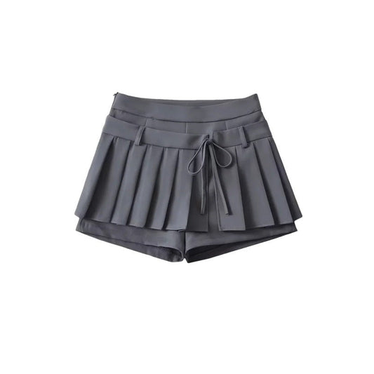 Bellamy Bow Skort-Heather Grey