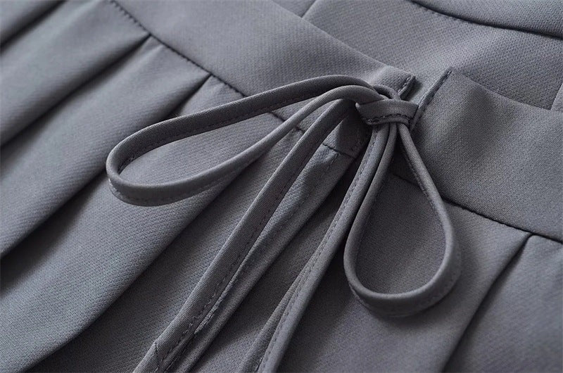 Bellamy Bow Skort-Heather Grey