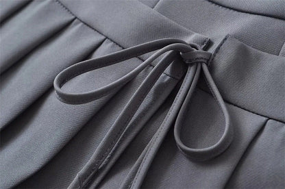 Bellamy Bow Skort-Heather Grey
