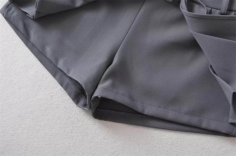 Bellamy Bow Skort-Heather Grey
