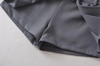 Bellamy Bow Skort-Heather Grey