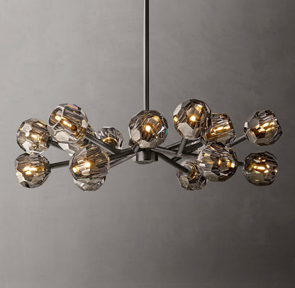 Boule de Cristal Smoke Glass Round Chandelier 36"