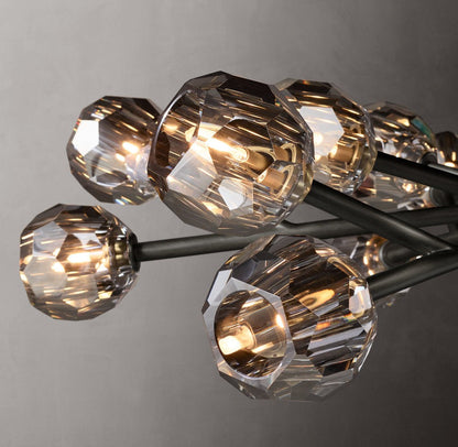 Boule de Cristal Smoke Glass Round Chandelier 36"