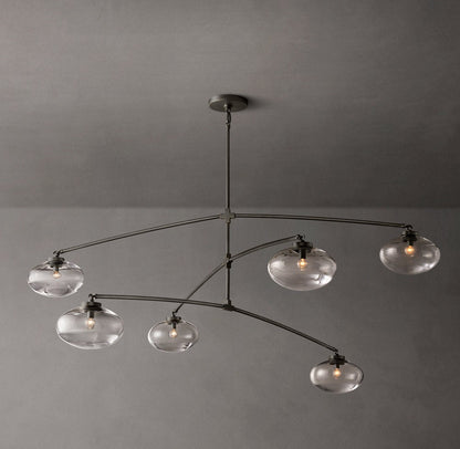 Cabrette Clear Glass Mobile Round Chandelier
