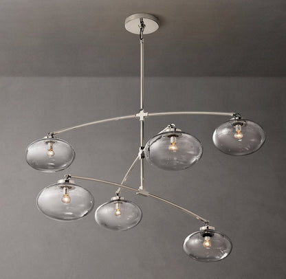 Cabrette Clear Glass Mobile Round Chandelier