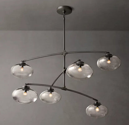 Cabrette Clear Glass Mobile Round Chandelier