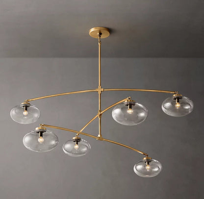 Cabrette Clear Glass Mobile Round Chandelier