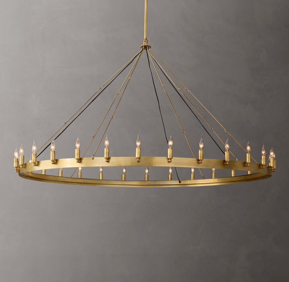 Camino Vintage Candelabra Round Chandelier 63"