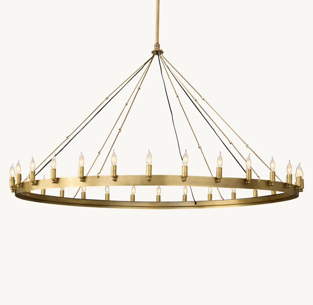 Camino Vintage Candelabra Round Chandelier 63"