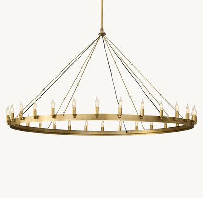 Camino Vintage Candelabra Round Chandelier 63"