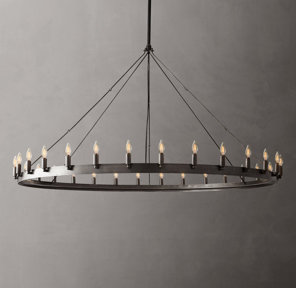 Camino Vintage Candelabra Round Chandelier 63"