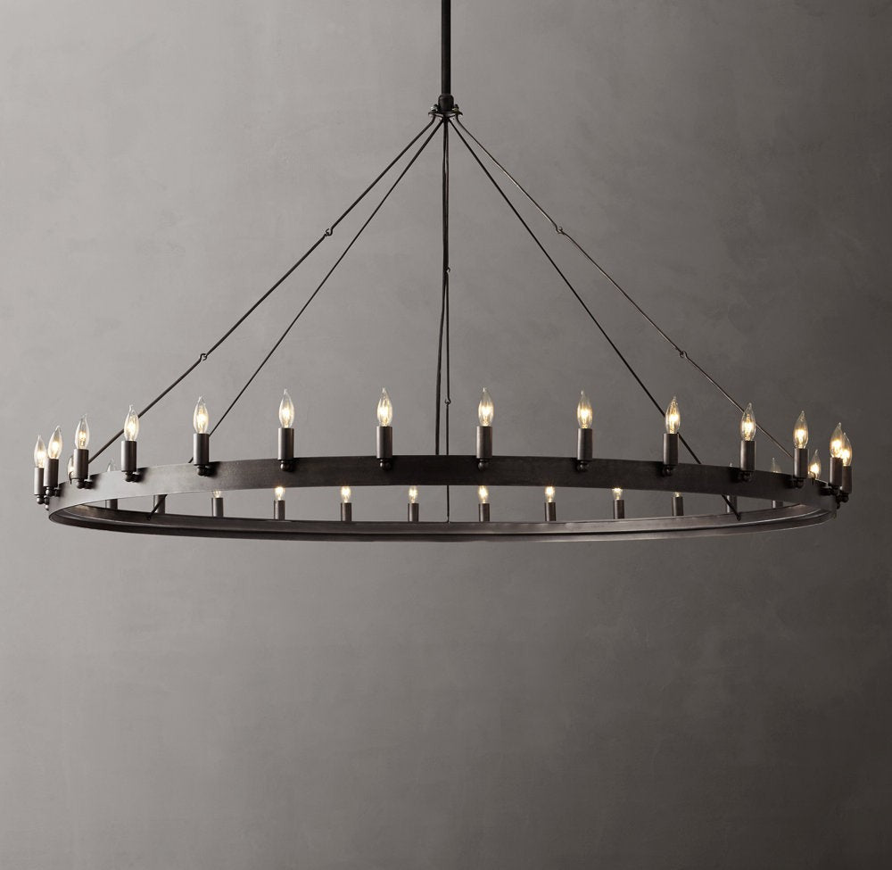 Camino Vintage Candelabra Round Chandelier 63"