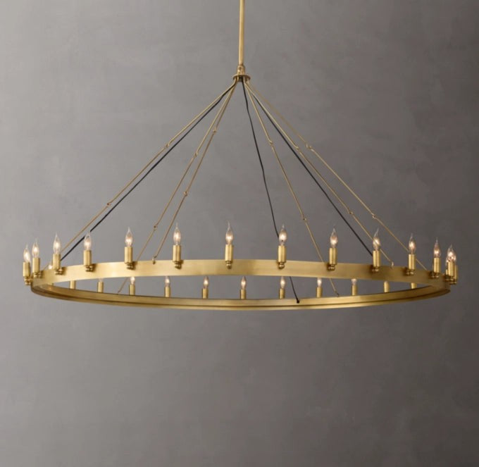 Camino Vintage Candelabra Round Chandelier 63"