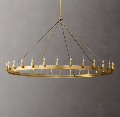 Camino Vintage Candelabra Round Chandelier 63"