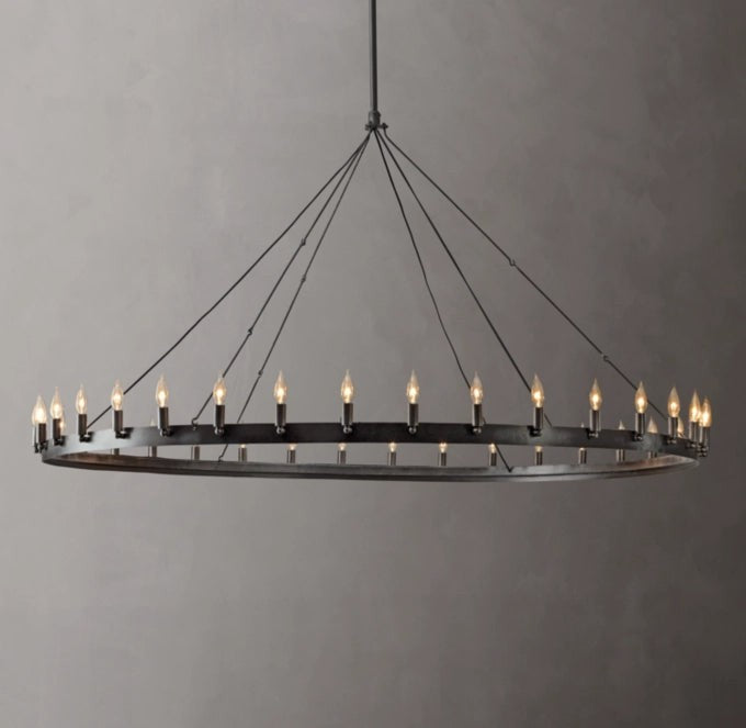 Camino Vintage Candelabra Round Chandelier 73"