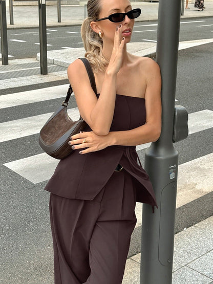 Carmielle Two-Piece Set-Espresso