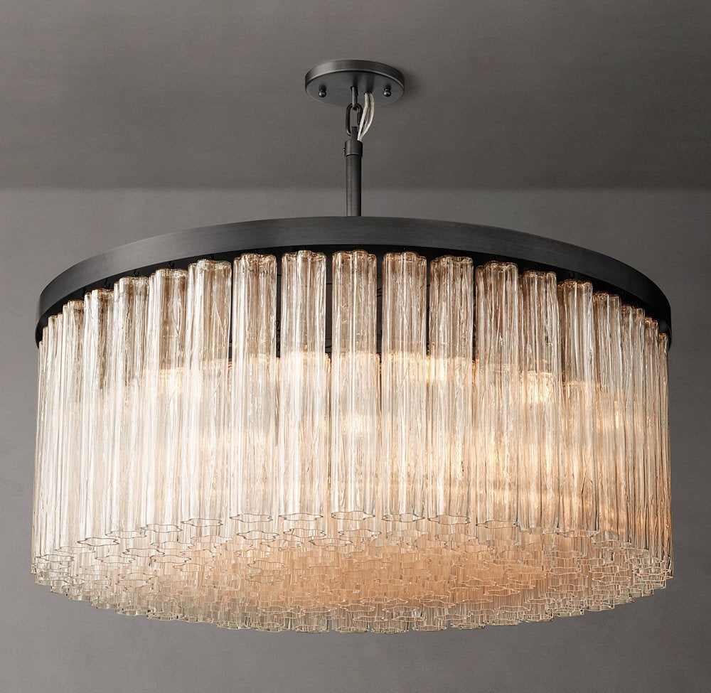 Cielo Round Glass Chandelier 48"