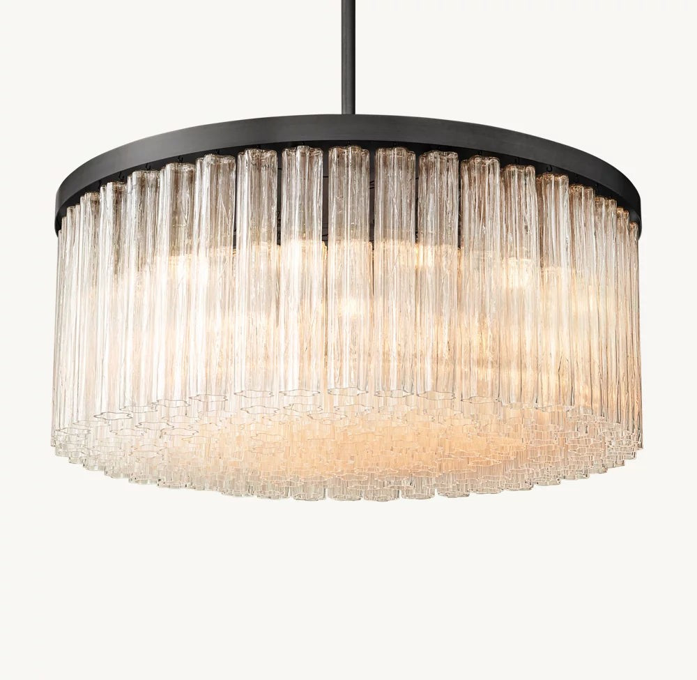 Cielo Round Glass Chandelier 48"