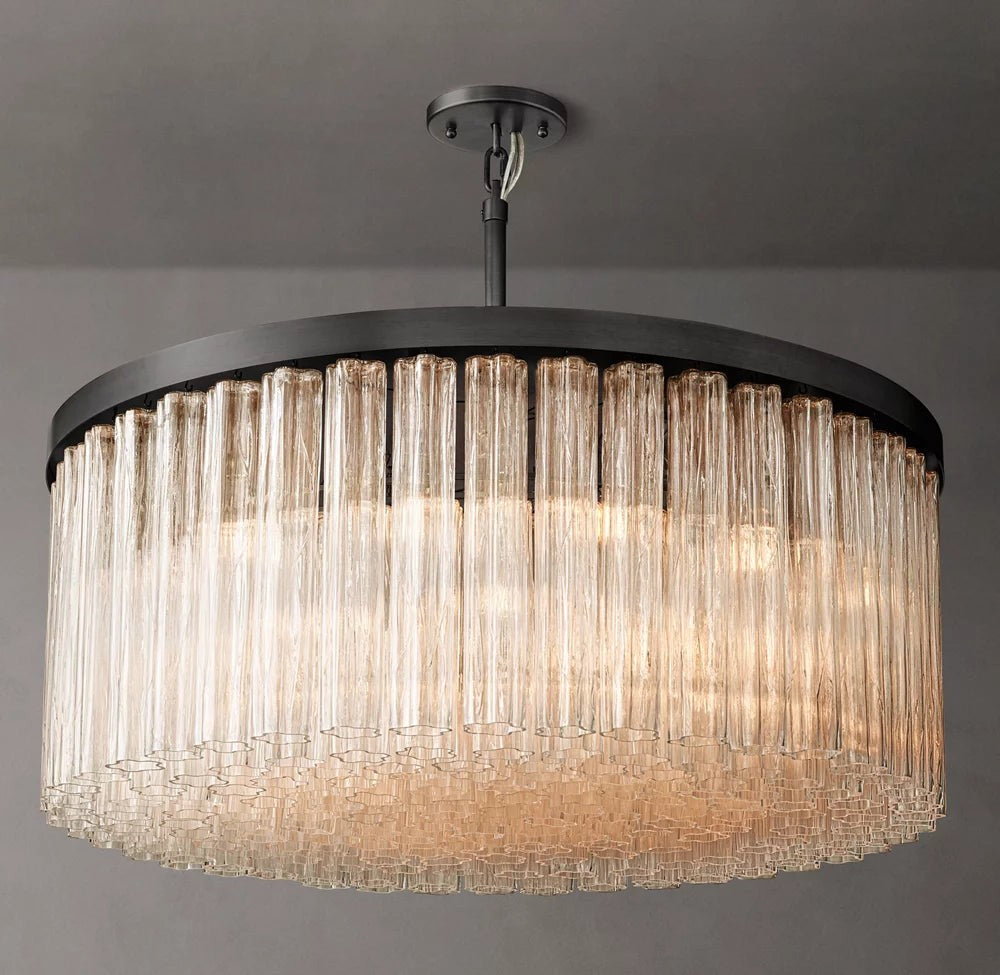 Cielo Round Glass Chandelier 48"