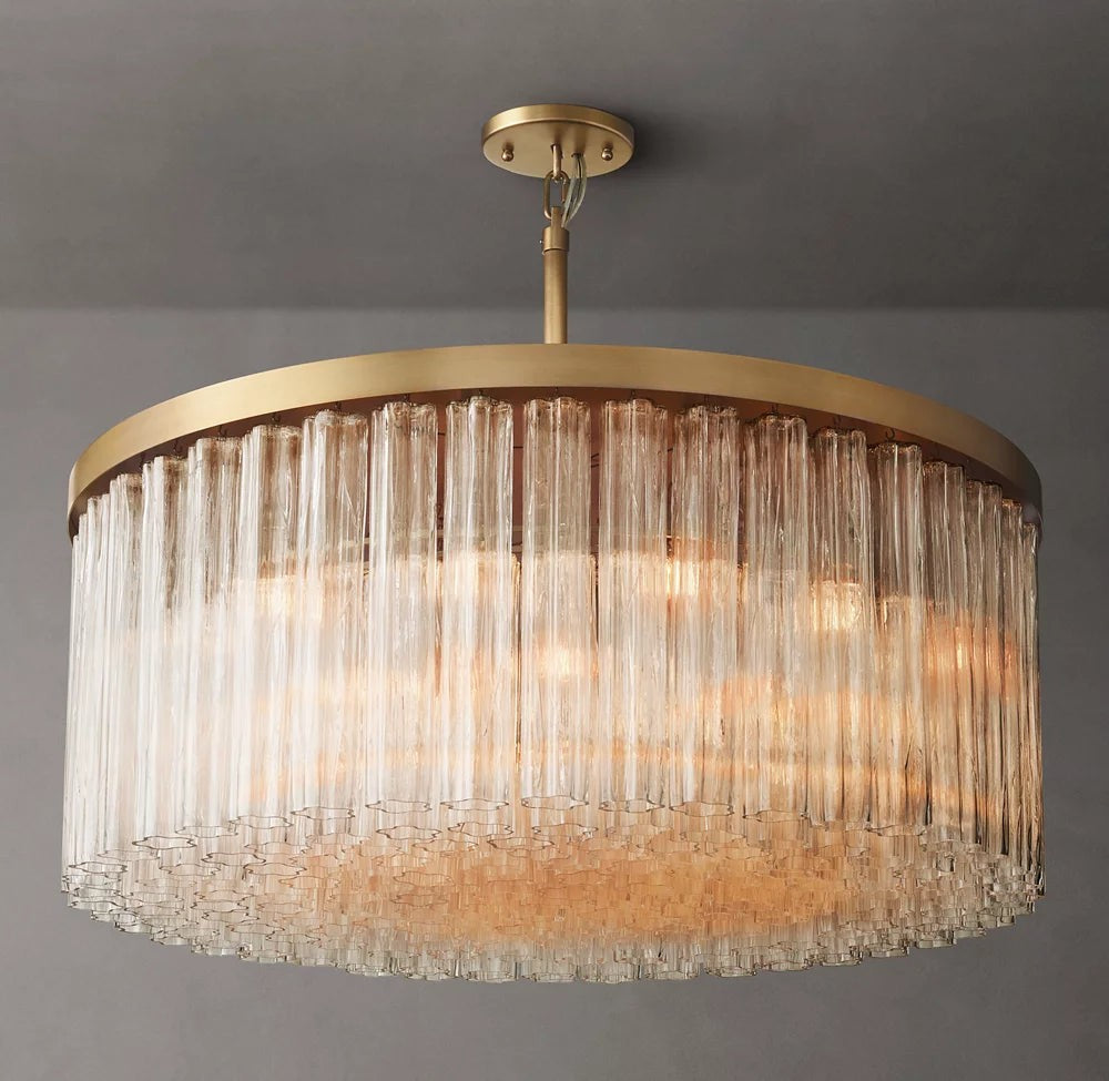 Cielo Round Glass Chandelier 48"