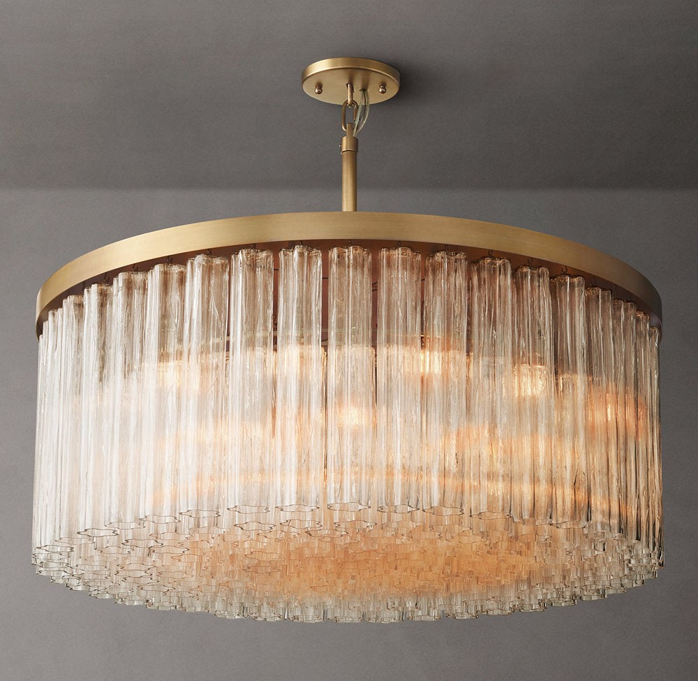 Cielo Round Glass Chandelier 48"