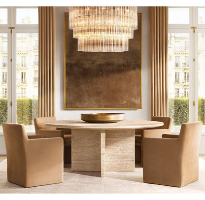 Cielo Three-Tier Round Glass Chandelier 36"