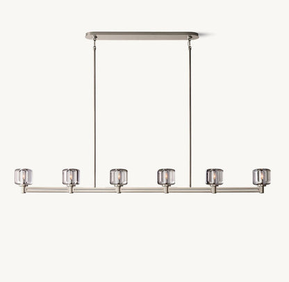 Demaret Linear K9 Glass Chandelier 72"