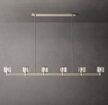 Demaret Linear K9 Glass Chandelier 72"