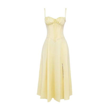 Elara Wrap Sundress-Yellow