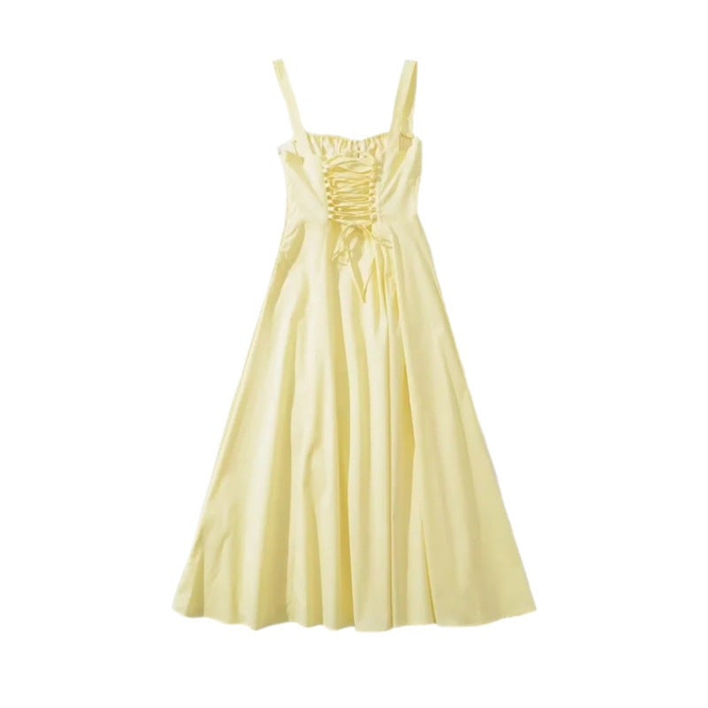 Elara Wrap Sundress-Yellow