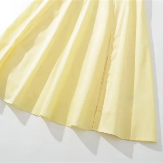 Elara Wrap Sundress-Yellow
