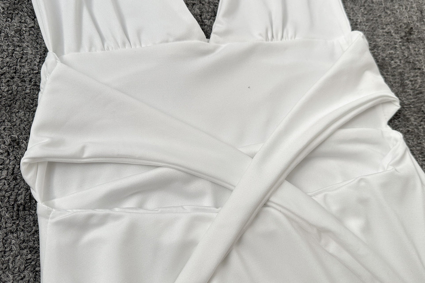 Elina Pleated Mini Dress-Ivory