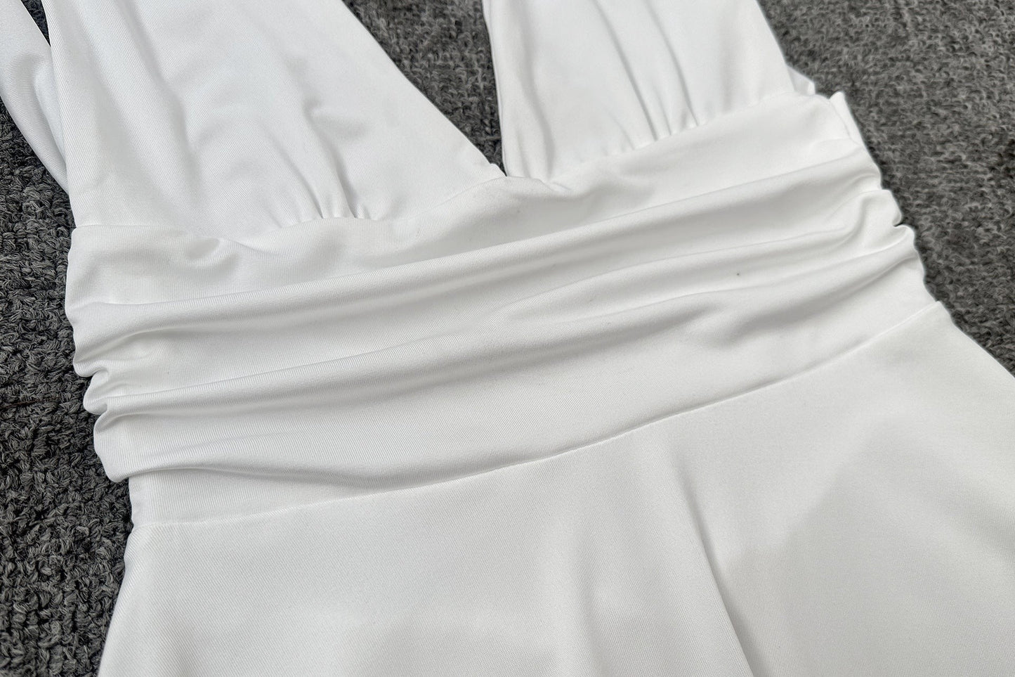 Elina Pleated Mini Dress-Ivory