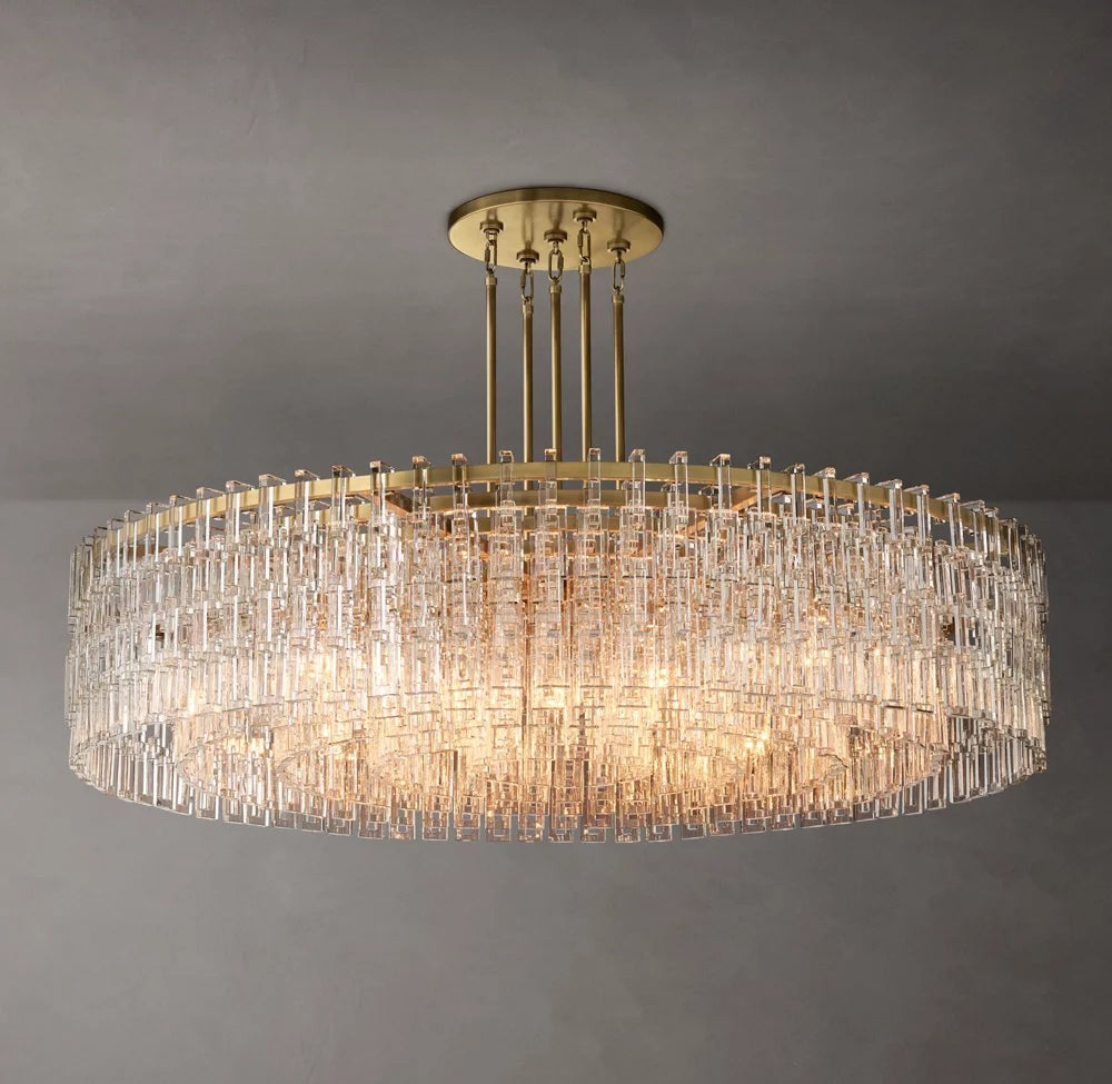 Marignan Round Crystal Chandelier 60"
