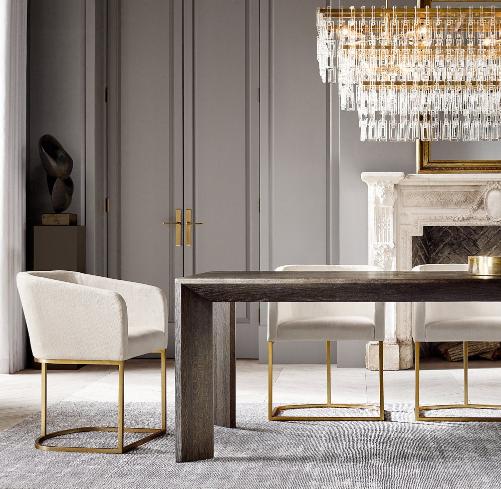 Marignan Tiered Rectangular Crystal Chandelier 60"