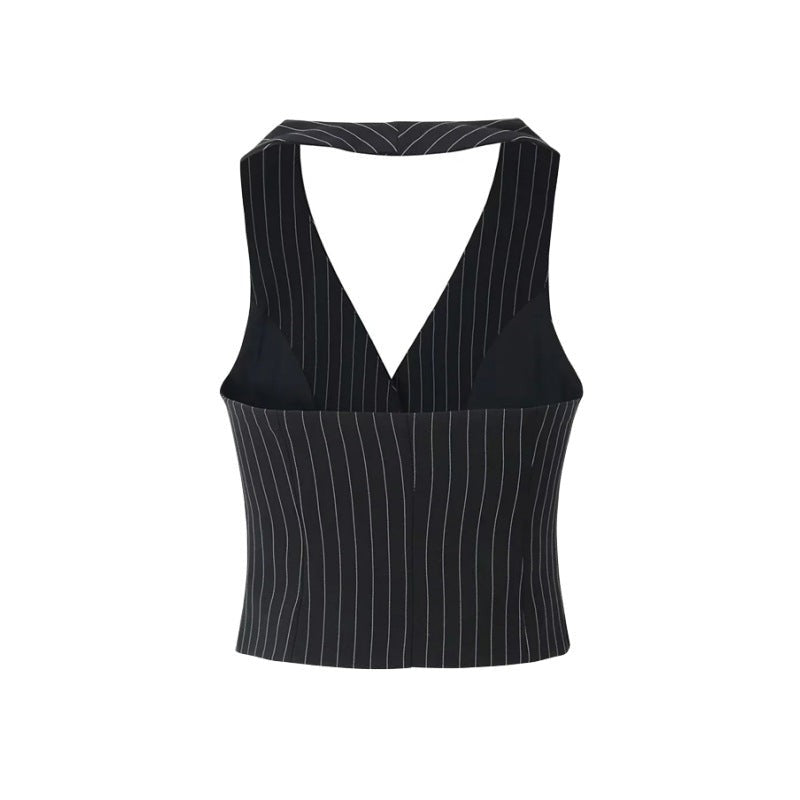 Marisol Halter Waistcoat-Noir