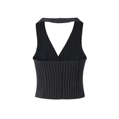 Marisol Halter Waistcoat-Noir