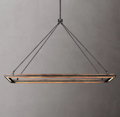 Peralta Integrated LED Rectangular Iron Chandelier 62"