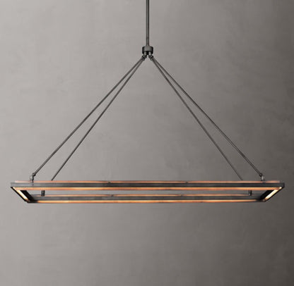 Peralta Integrated LED Rectangular Iron Chandelier 62"