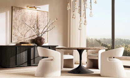 Rain Round Glass Drop Chandelier 60"