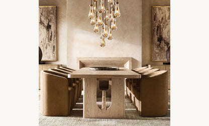 Rain Round Handblown Glass Chandelier 47"