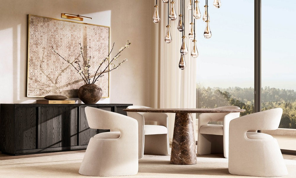 Rain Round Handblown Glass Chandelier 47"