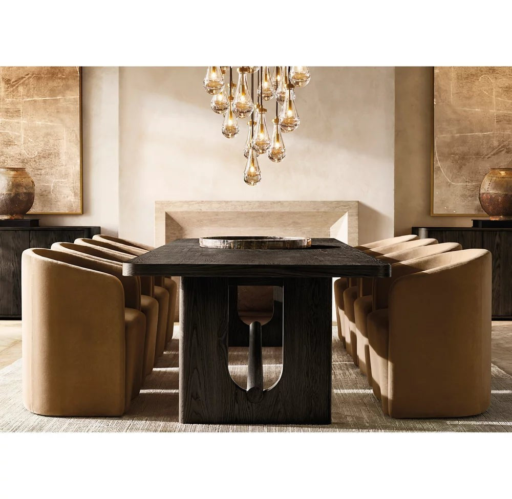 Rain Round Handblown Glass Chandelier 47"