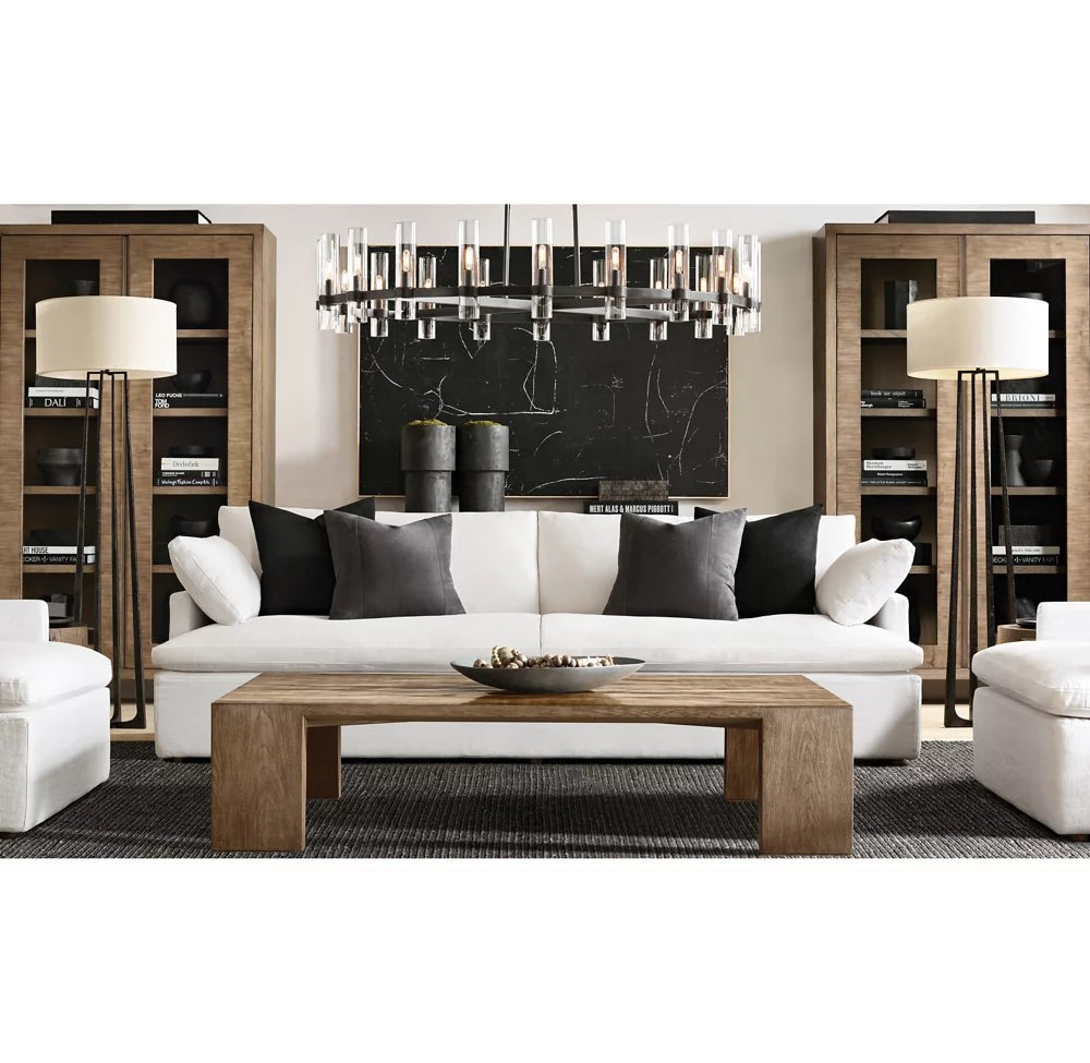 Ravelle Round Glass Chandelier 60"