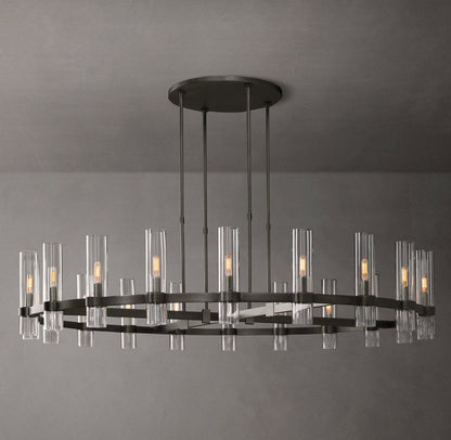 Ravelle Round Glass Chandelier 60"