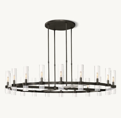Ravelle Round Glass Chandelier 60"
