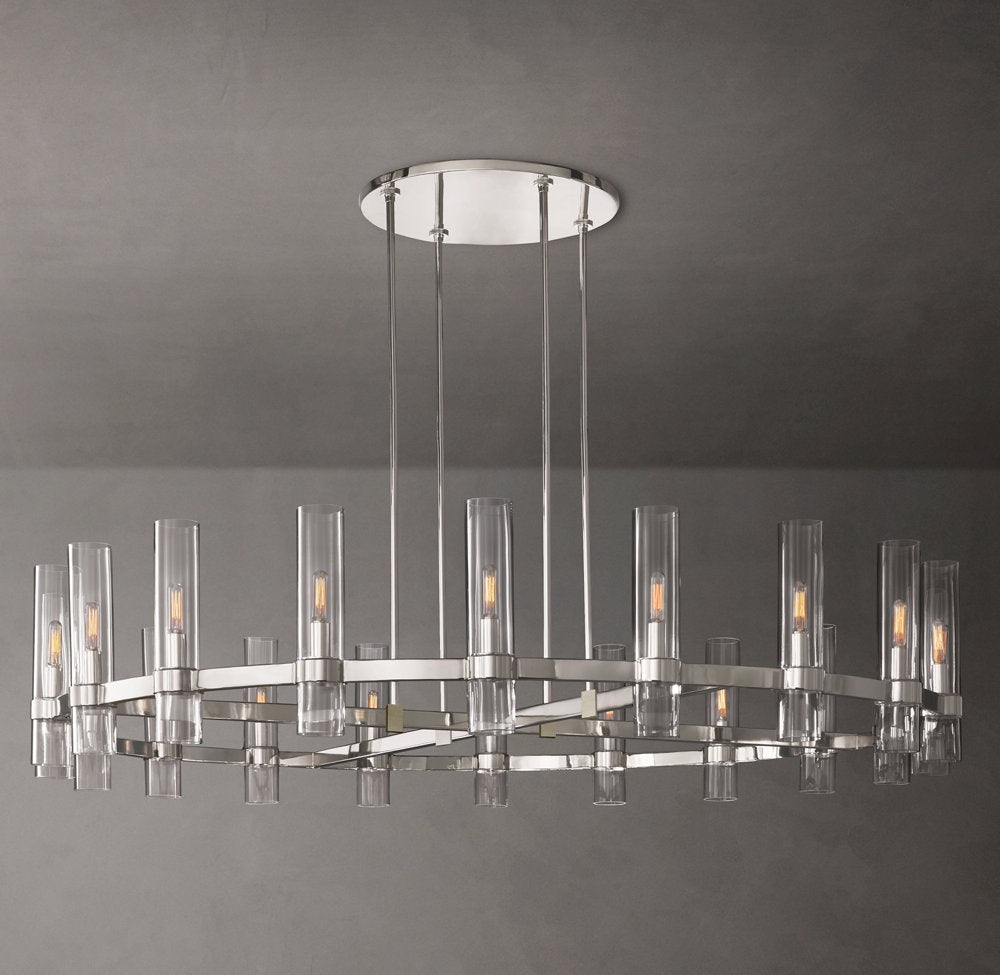 Ravelle Round Glass Chandelier 60"